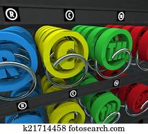 Intellectual Property Vending Machine Copyright Trademark Symbol Intellectual Property Vending Machine Copyright Trademark Symbol