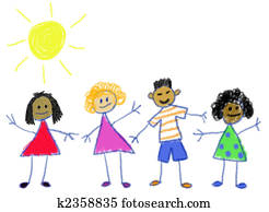 multikulturell, kinder