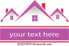 real estate, rosa, häusser, logo