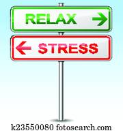 stress and relax directional signs