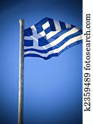 The Greek national flag