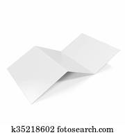 blank, mockup tri-fold brochure isolated on white background. blank, mockup tri-fold brochure isolated on white background.