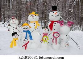 bonhomme de neige, famille