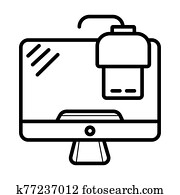 Computer monitor icon Computer monitor icon