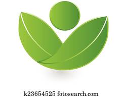 Health nature logo vector