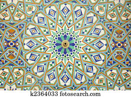 Oriental mosaic in Casablanca, Morocco
