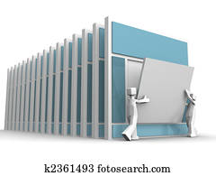 Website template development team work concept Website template development team work concept