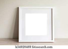 White square frame mockup
