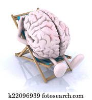 brain that rests on a beach chair