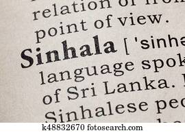 Definition of Sinhala Stock Image | k50385991 | Fotosearch
