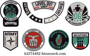 Emblem shield military badge logo Emblem shield military badge logo