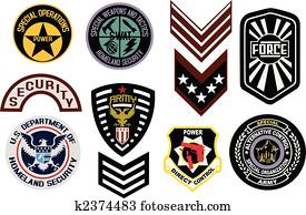 Emblem shield military badge logo Emblem shield military badge logo