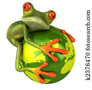 Frog protects the world Frog protects the world