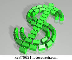 gehäuse, großmarkt, dollar- symbol