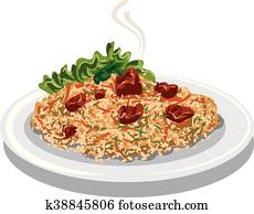 hot pilaf with rice hot pilaf with rice