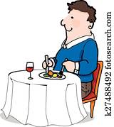 Man having a dinner in restaurant Man having a dinner in restaurant