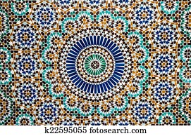 moroccan vintage tile background