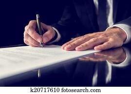 Signing legal document Signing legal document