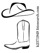 Tribal Cowboy hat and boot Tribal Cowboy hat and boot