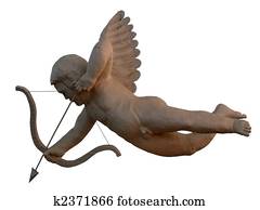 פסל, של, קופידון, מלאך