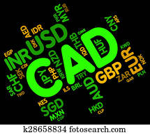 Cad Currency Indicates Exchange Rate And Broker