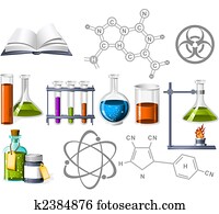 ciência, e, química, ícones