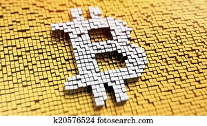 pixelated, bitcoin