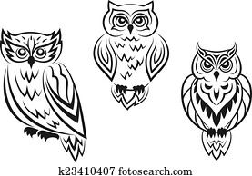 preto branco, coruja, pássaro, tatoos