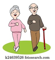 Senior Citizens Walking Senior Citizens Walking
