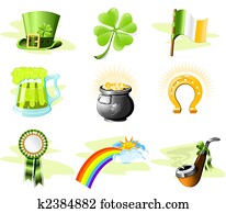 St. Patricks Day icon set St. Patricks Day icon set