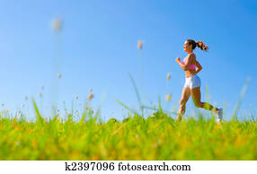 Athletic Woman Exercising 