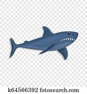 A scuba diver face to face with an angry shark Clipart | aca0010