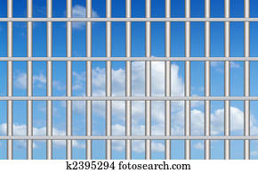 blue sky through the bars blue sky through the bars