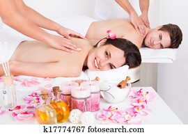 Couple Enjoying Tissue Back Massage