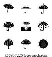 Hood icons set, simple style Hood icons set, simple style
