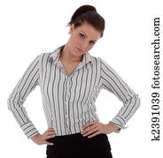 I businesswoman is unhappy or disappointed