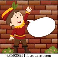 Little boy with speech bubble