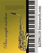Piano with saxophone Piano with saxophone