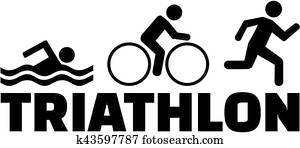 Triathlon swimming bike running pictogram Triathlon swimming bike running pictogram