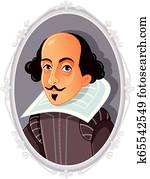 william shakespeare, vektor, karikatur william shakespeare, vektor, karikatur