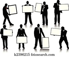 אנשים של משרד, צלליות, עם, עלה, ל, פרסומת