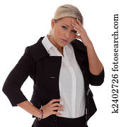 attractive stressed-out businesswomen