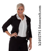 beautiful businesswoman poses