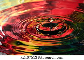 Colorful water droplet Colorful water droplet