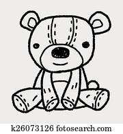 cute bear doodle