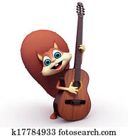 Squirrel with guitar Squirrel with guitar