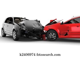 תאונה, עם, שני, מכוניות