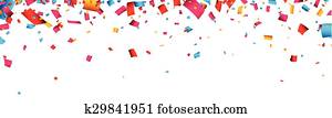 Confetti celebration banner. Confetti celebration banner.
