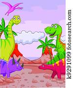 dinossauro, caricatura