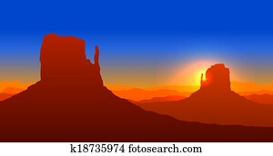 garganta grande, pôr do sol